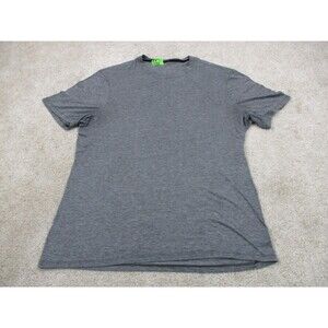 Lululemon Shirt Mens Large Gray Metal Vent Tech Athletic Short Sleeve Gym *